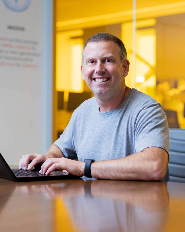 Man at desk working at computer